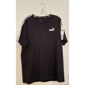 Puma Men's Heritage Tape T-Shirt Black, Large